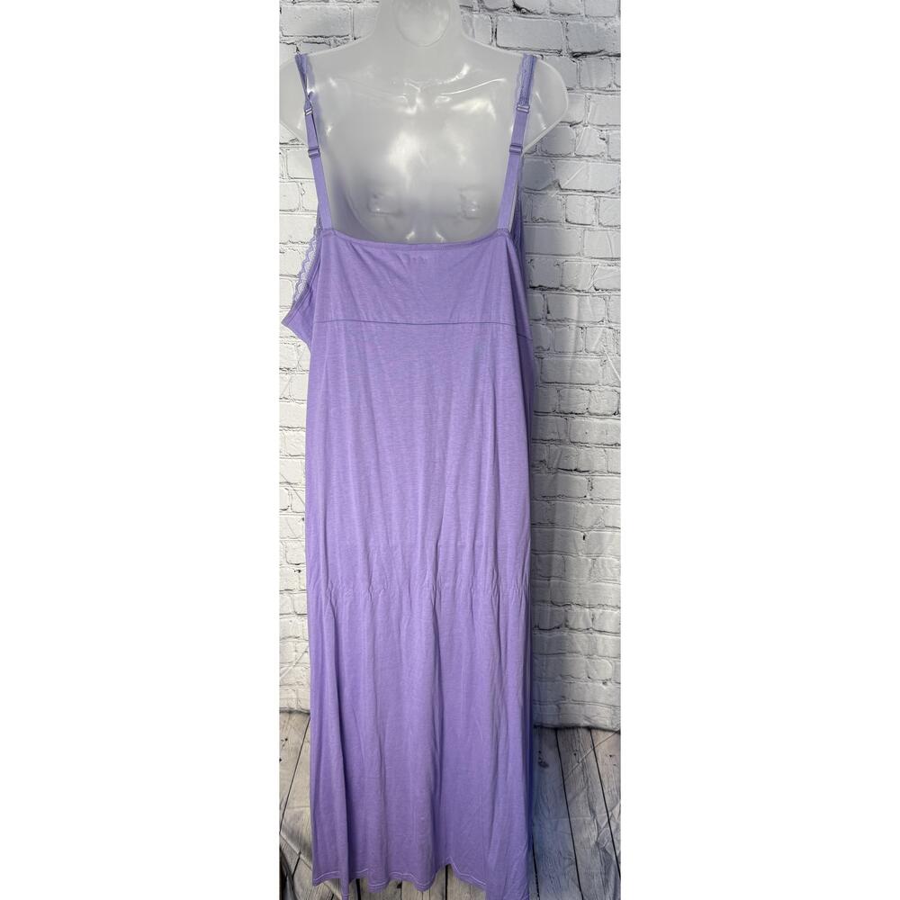 Avenue Body Lavender Sleeveless Spaghetti Straps V Neck Maxi Nightgown 30/32 - Picture 5 of 9